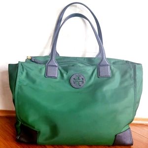 Tory Burch Ella Packable Tote (Green) 11.5" H × 15.25" L× 6" D